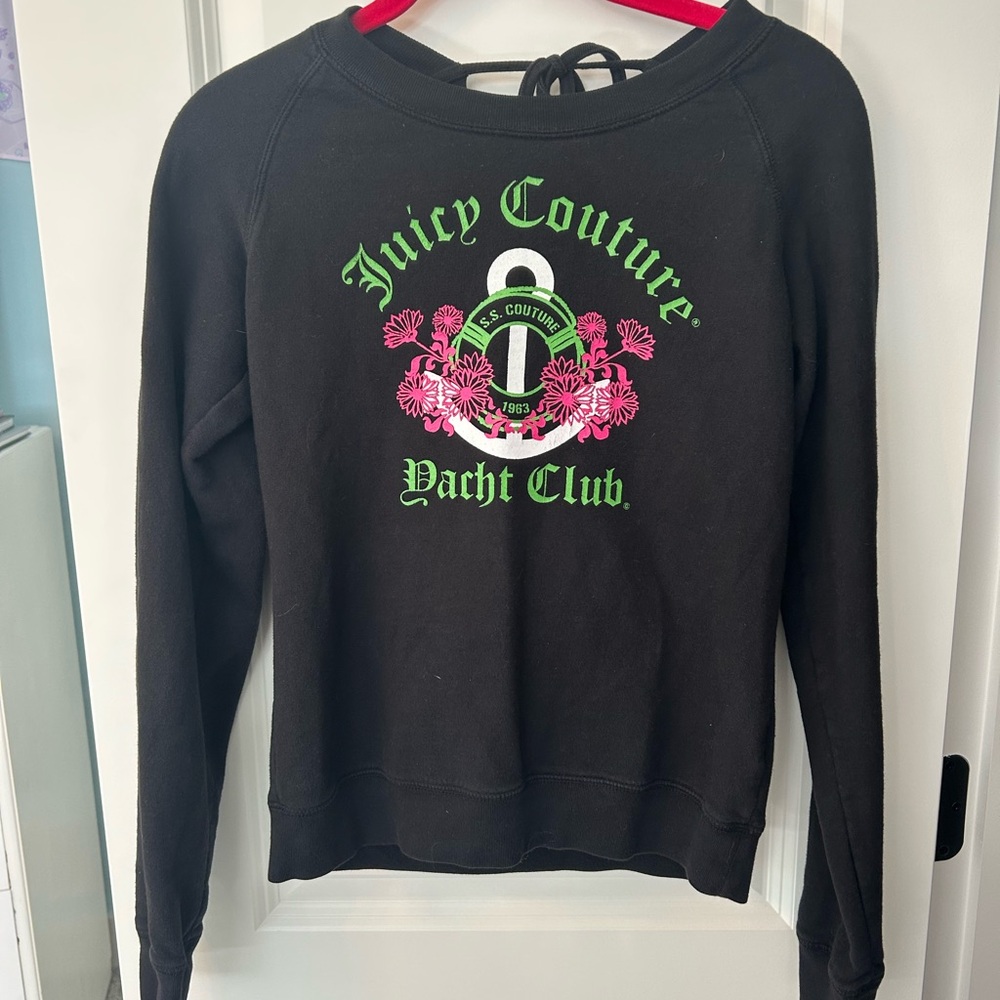 RARE/VINTAGE! Juicy Couture Yacht Club Backless Sweatshirt